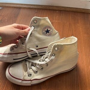 White Converse High Tops
